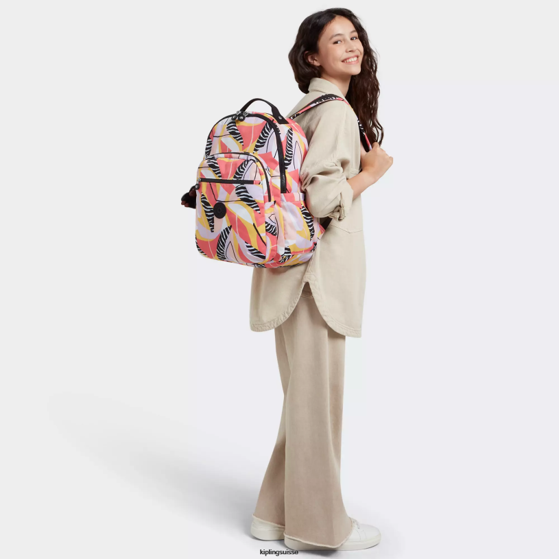 Kipling sacs à dos pour ordinateur portable congé abstrait femmes séoul ​​grand sac à dos pour ordinateur portable 15" imprimé FPRN468