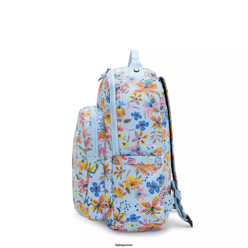 Kipling sacs à dos pour ordinateur portable fleurs sauvages femmes séoul ​​grand sac à dos pour ordinateur portable 15" imprimé FPRN346