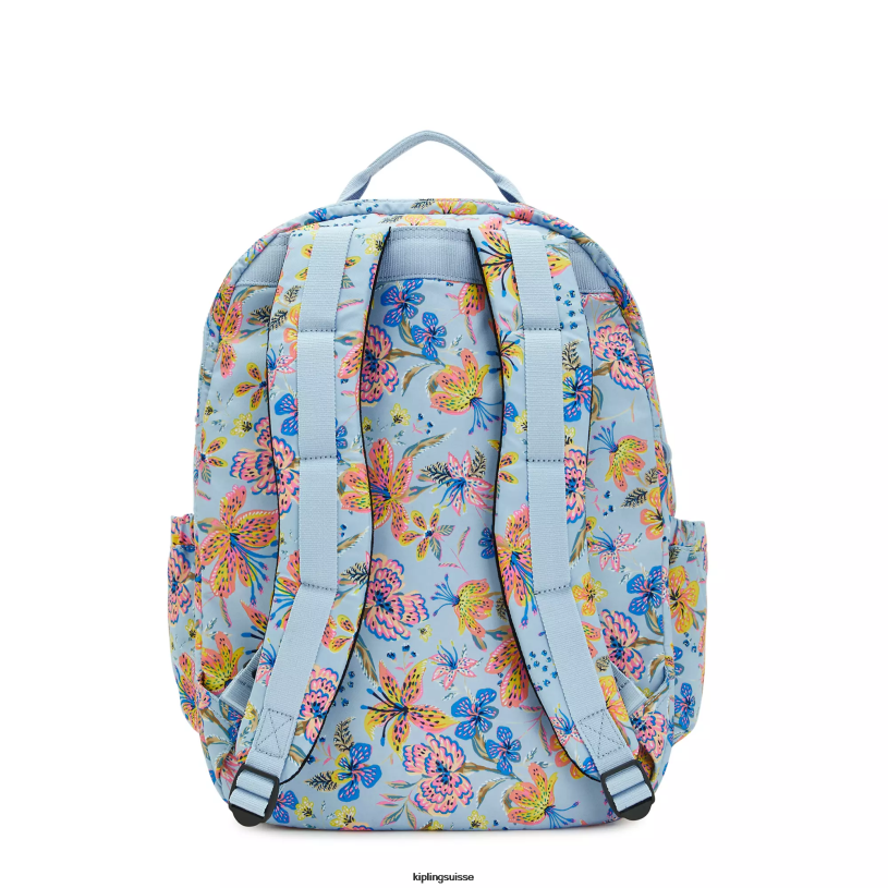 Kipling sacs à dos pour ordinateur portable fleurs sauvages femmes sac à dos imprimé pour ordinateur portable 17" séoul ​​extra large FPRN455