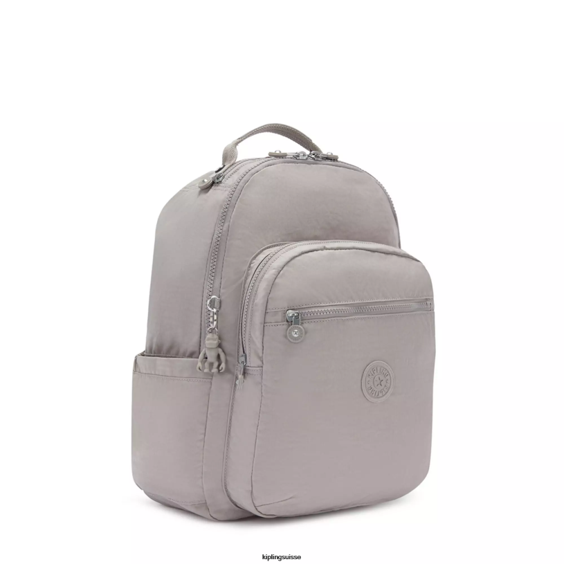 Kipling sacs à dos pour ordinateur portable gris gris femmes grand sac à dos pour ordinateur portable 15" séoul FPRN471