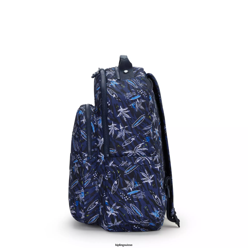 Kipling sacs à dos pour ordinateur portable impression de mer de surf femmes séoul ​​grand sac à dos pour ordinateur portable 15" imprimé FPRN464