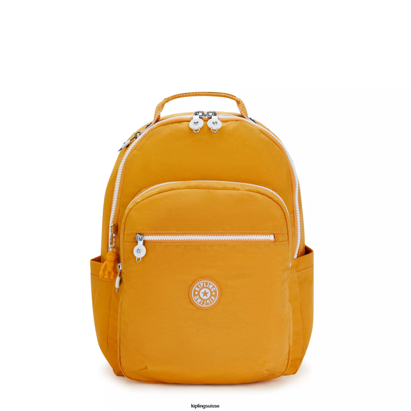 Kipling sacs à dos pour ordinateur portable jaune rapide femmes grand sac à dos pour ordinateur portable 15" séoul FPRN472