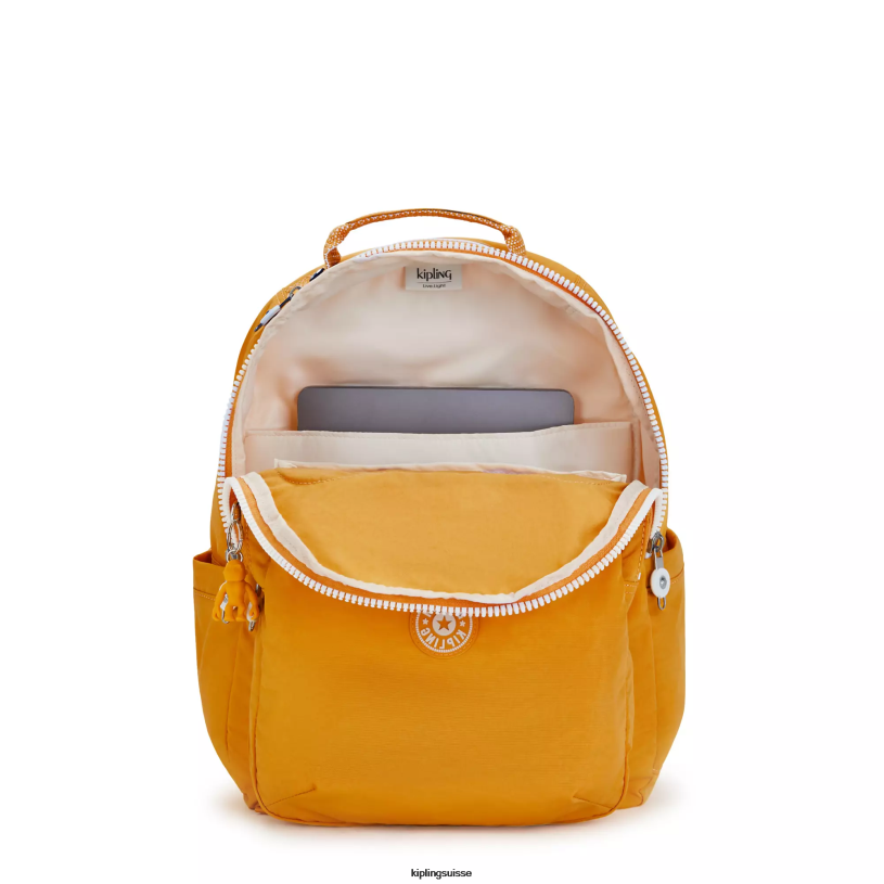 Kipling sacs à dos pour ordinateur portable jaune rapide femmes grand sac à dos pour ordinateur portable 15" séoul FPRN472