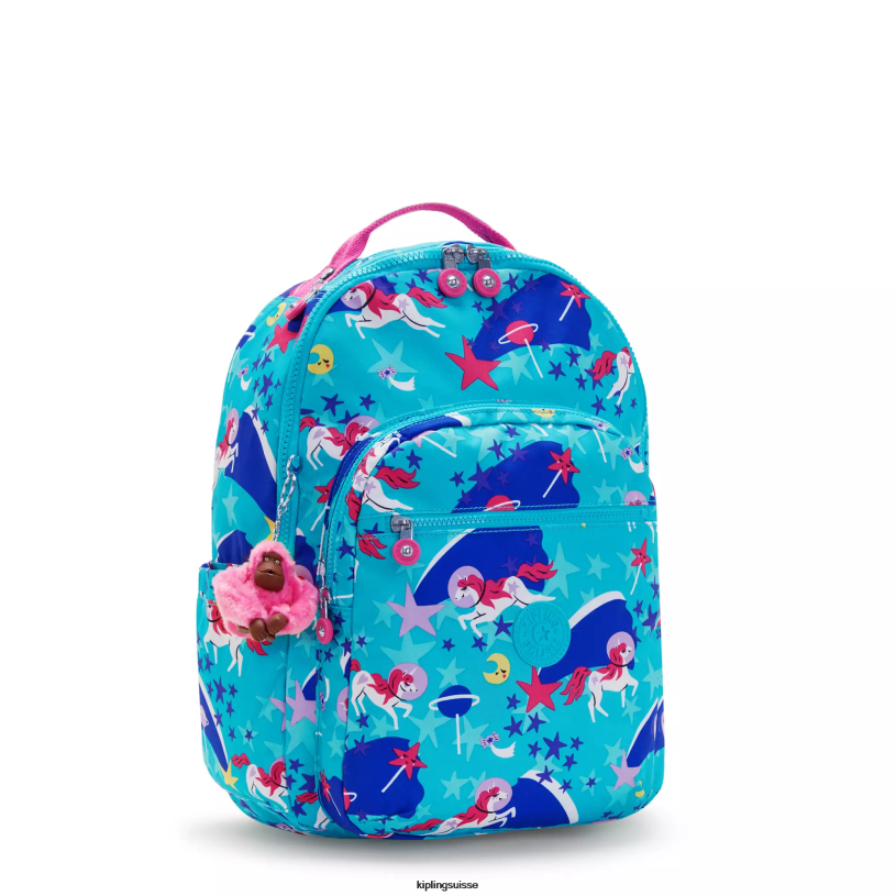 Kipling sacs à dos pour ordinateur portable licornes de l'espace femmes séoul ​​grand sac à dos pour ordinateur portable 15" imprimé FPRN463