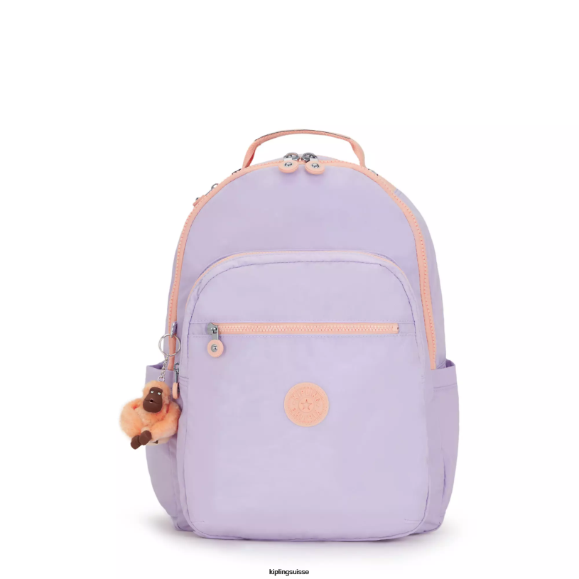 Kipling sacs à dos pour ordinateur portable lilas sans fin c femmes grand sac à dos pour ordinateur portable 15" séoul FPRN434