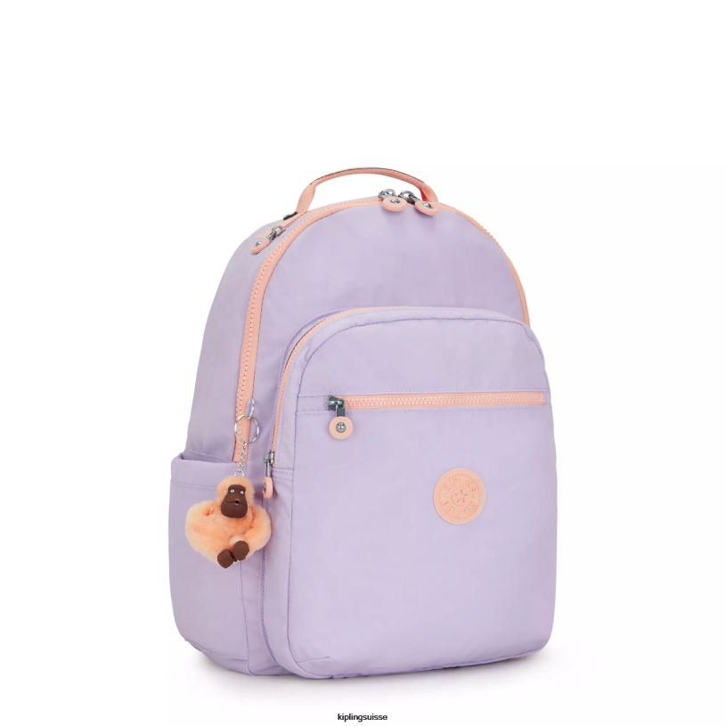 Kipling sacs à dos pour ordinateur portable lilas sans fin c femmes grand sac à dos pour ordinateur portable 15" séoul FPRN434