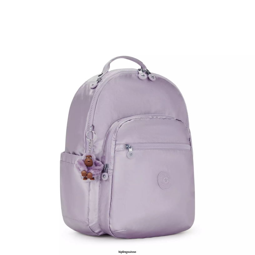 Kipling sacs à dos pour ordinateur portable orchidée métallique femmes séoul ​​grand sac à dos métallique pour ordinateur portable 15" FPRN502