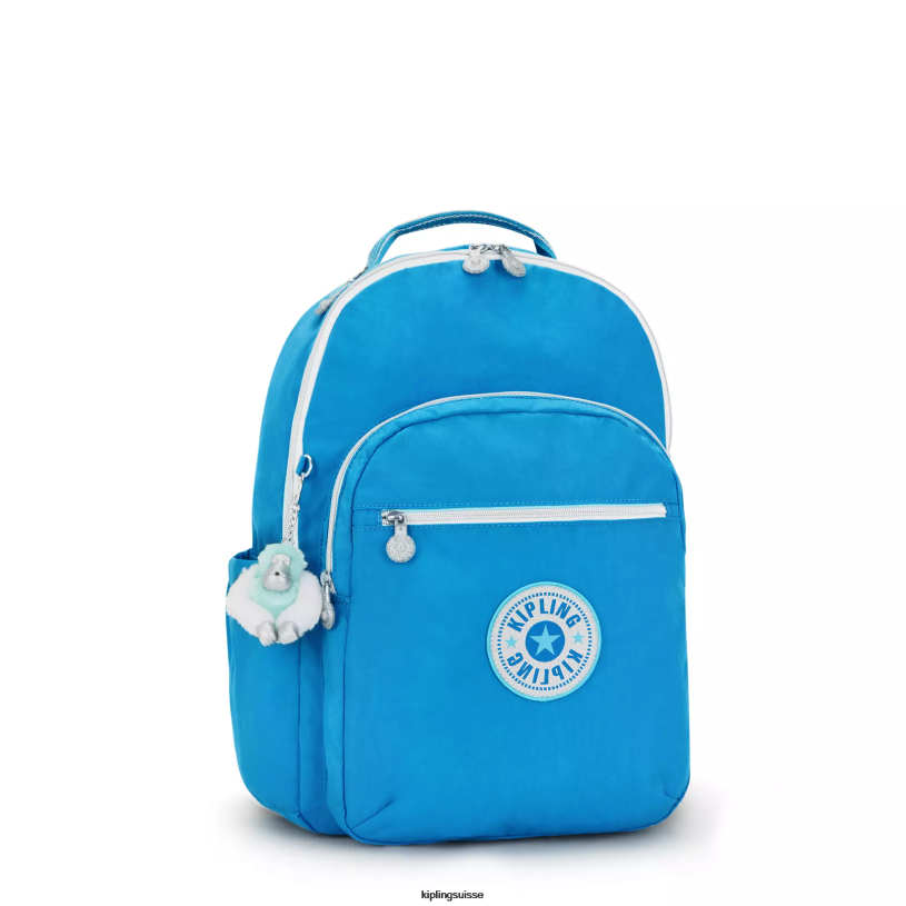 Kipling sacs à dos pour ordinateur portable plaisir bleu désireux femmes grand sac à dos pour ordinateur portable 15" séoul FPRN444