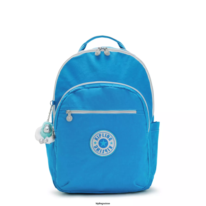 Kipling sacs à dos pour ordinateur portable plaisir bleu désireux femmes séoul ​​très grand sac à dos pour ordinateur portable 17" FPRN440