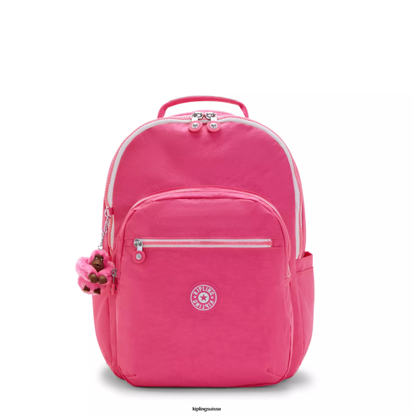 Kipling sacs à dos pour ordinateur portable rose frais femmes grand sac à dos pour ordinateur portable 15" séoul FPRN428