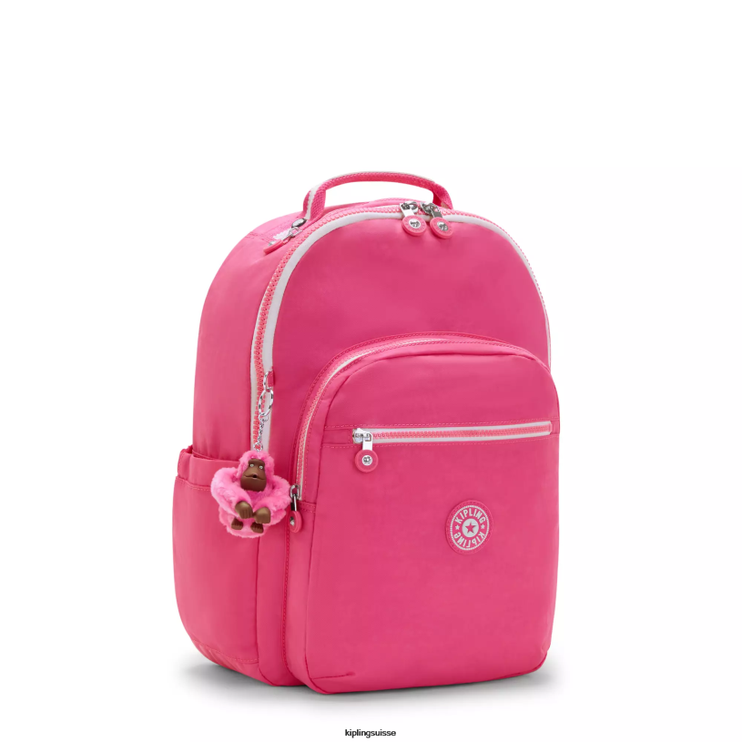 Kipling sacs à dos pour ordinateur portable rose frais femmes grand sac à dos pour ordinateur portable 15" séoul FPRN428