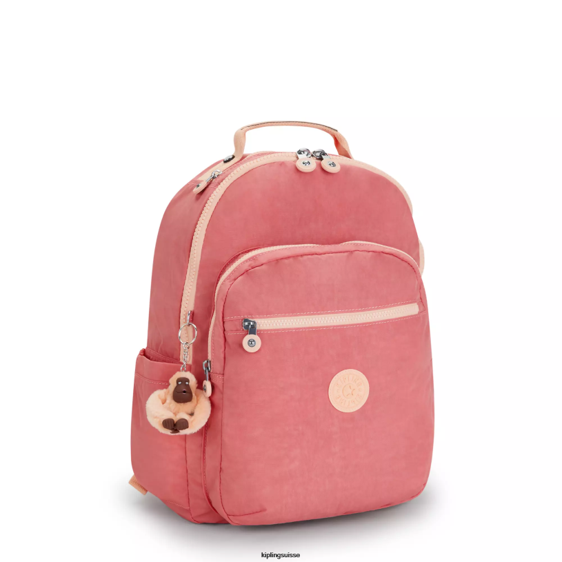 Kipling sacs à dos pour ordinateur portable rose joyeux femmes grand sac à dos pour ordinateur portable 15" séoul FPRN433