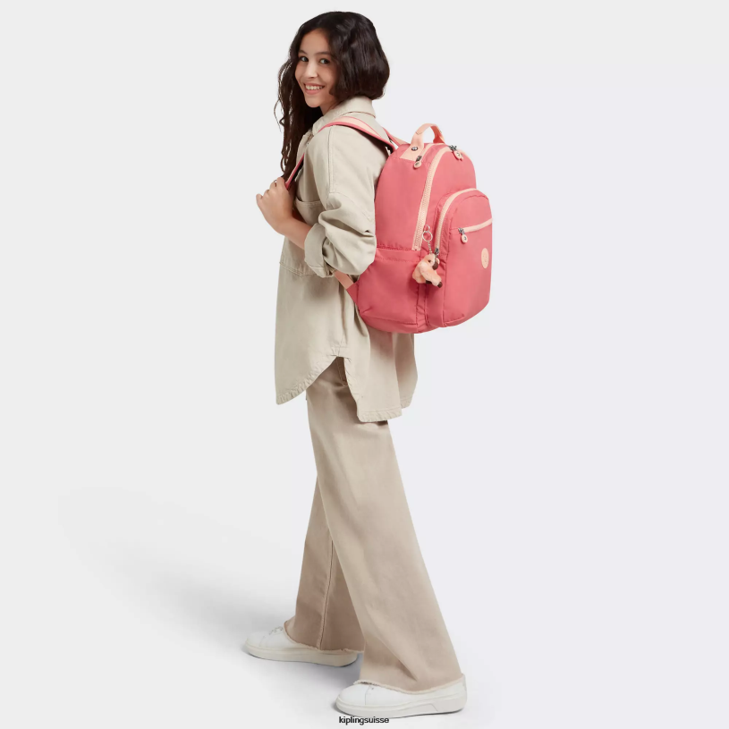 Kipling sacs à dos pour ordinateur portable rose joyeux femmes grand sac à dos pour ordinateur portable 15" séoul FPRN433