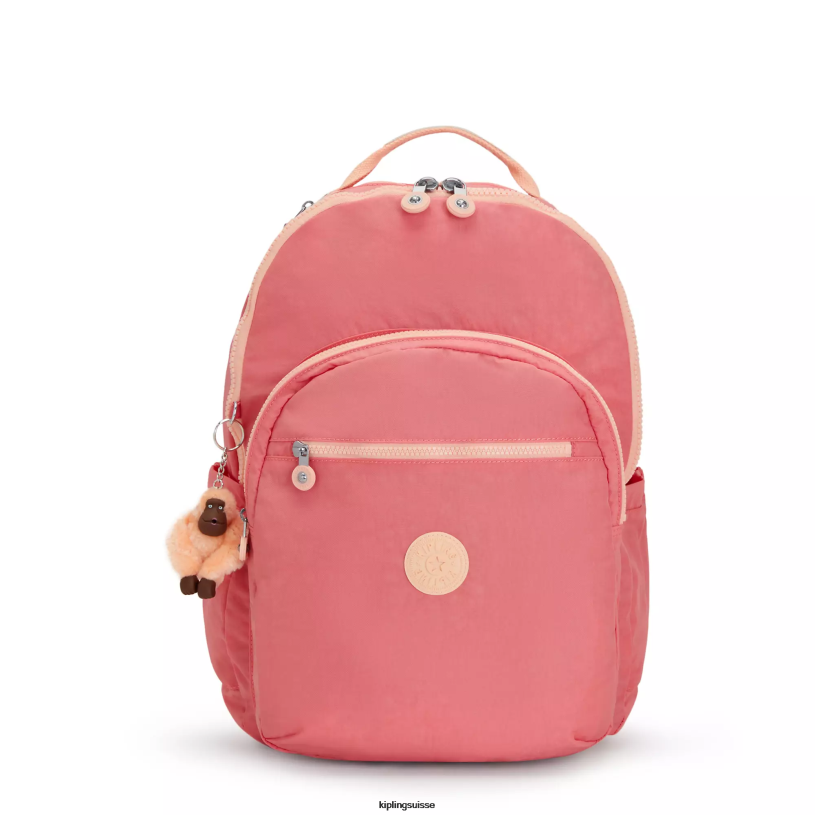 Kipling sacs à dos pour ordinateur portable rose joyeux femmes séoul ​​très grand sac à dos pour ordinateur portable 17" FPRN452