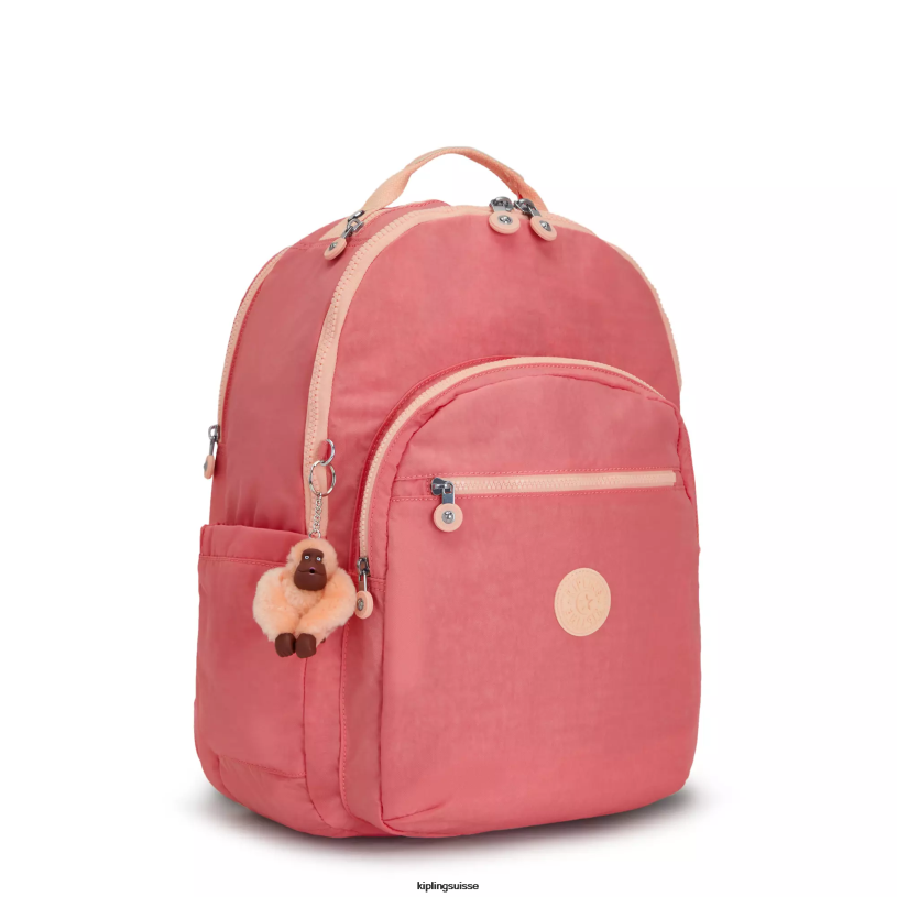 Kipling sacs à dos pour ordinateur portable rose joyeux femmes séoul ​​très grand sac à dos pour ordinateur portable 17" FPRN452