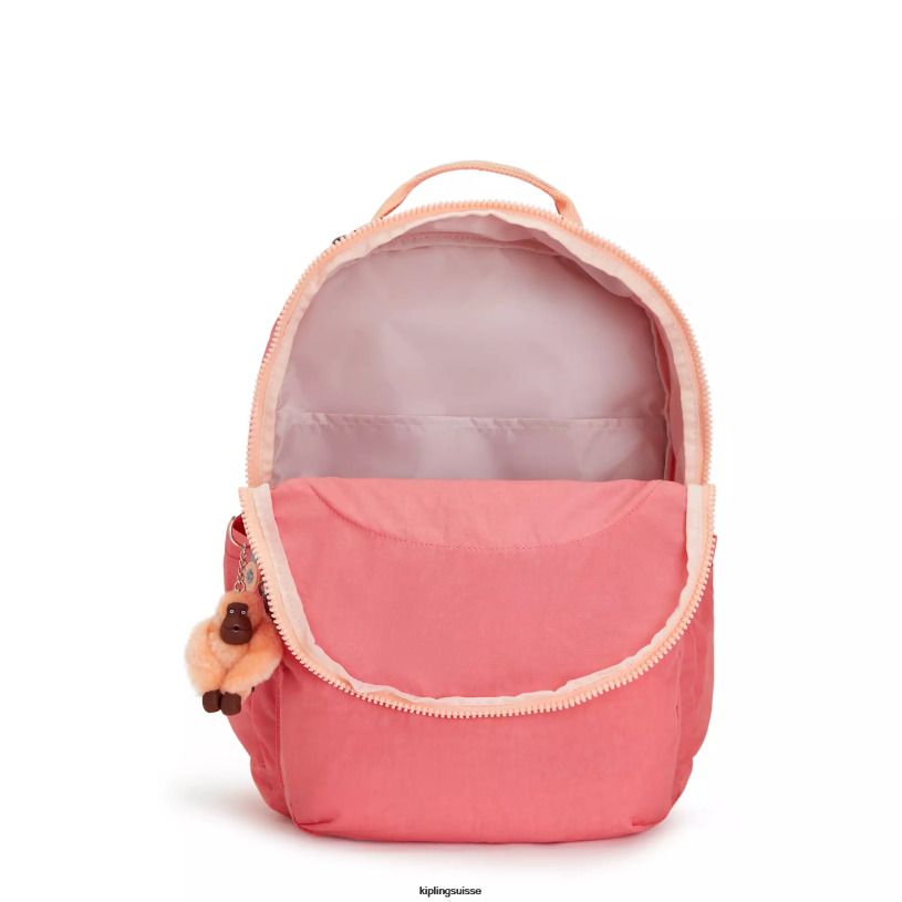 Kipling sacs à dos pour ordinateur portable rose joyeux femmes séoul ​​très grand sac à dos pour ordinateur portable 17" FPRN452