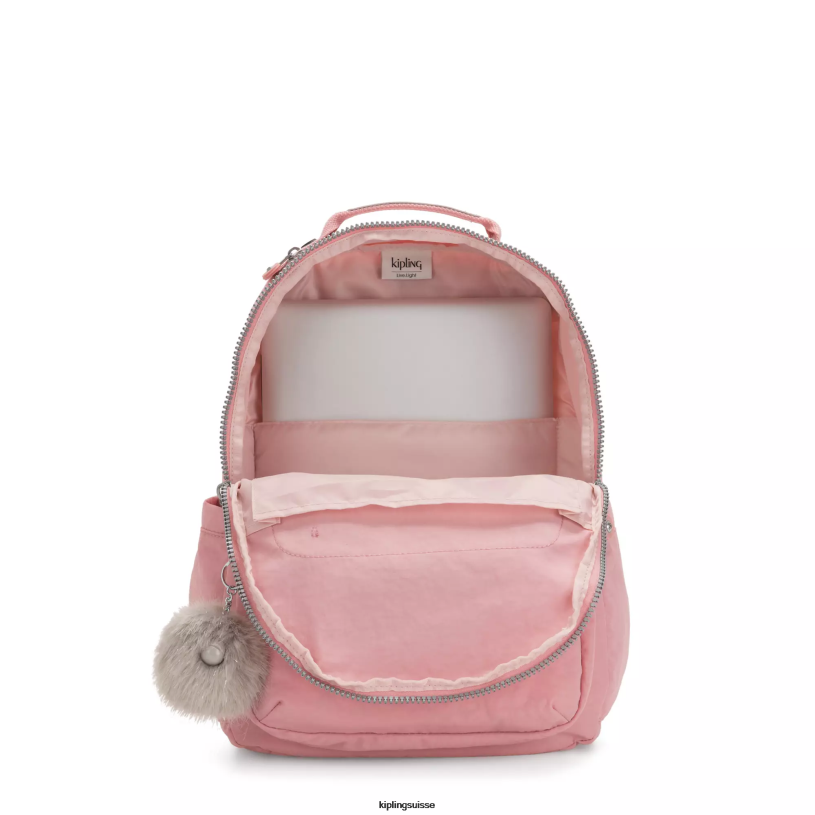 Kipling sacs à dos pour ordinateur portable rose nuptiale femmes grand sac à dos pour ordinateur portable 15" séoul FPRN432