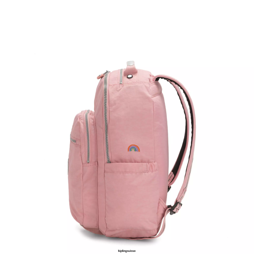 Kipling sacs à dos pour ordinateur portable rose nuptiale femmes grand sac à dos pour ordinateur portable 15" séoul FPRN432