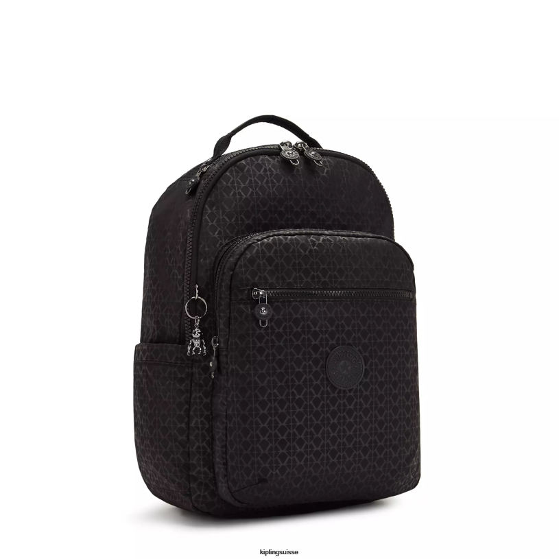 Kipling sacs à dos pour ordinateur portable signature en relief femmes séoul ​​grand sac à dos pour ordinateur portable 15" imprimé FPRN369