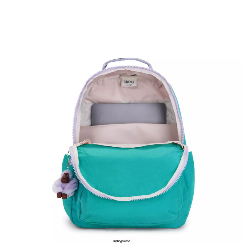 Kipling sacs à dos pour ordinateur portable surfeur vert femmes grand sac à dos pour ordinateur portable 15" séoul FPRN429