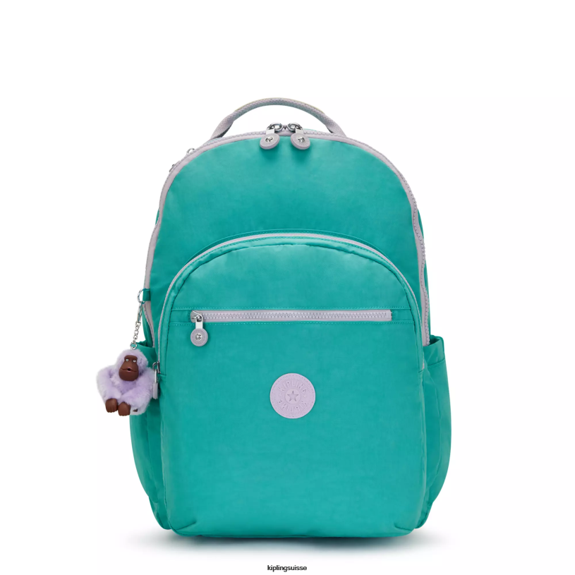 Kipling sacs à dos pour ordinateur portable surfeur vert femmes séoul ​​très grand sac à dos pour ordinateur portable 17" FPRN449