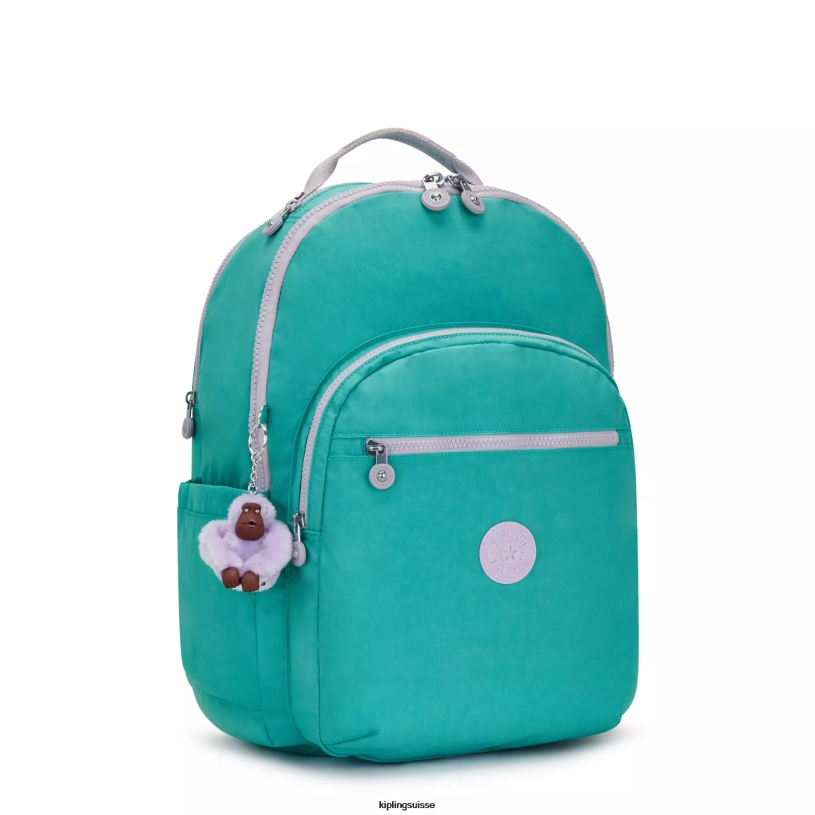 Kipling sacs à dos pour ordinateur portable surfeur vert femmes séoul ​​très grand sac à dos pour ordinateur portable 17" FPRN449