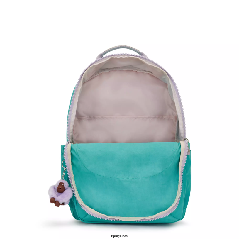 Kipling sacs à dos pour ordinateur portable surfeur vert femmes séoul ​​très grand sac à dos pour ordinateur portable 17" FPRN449