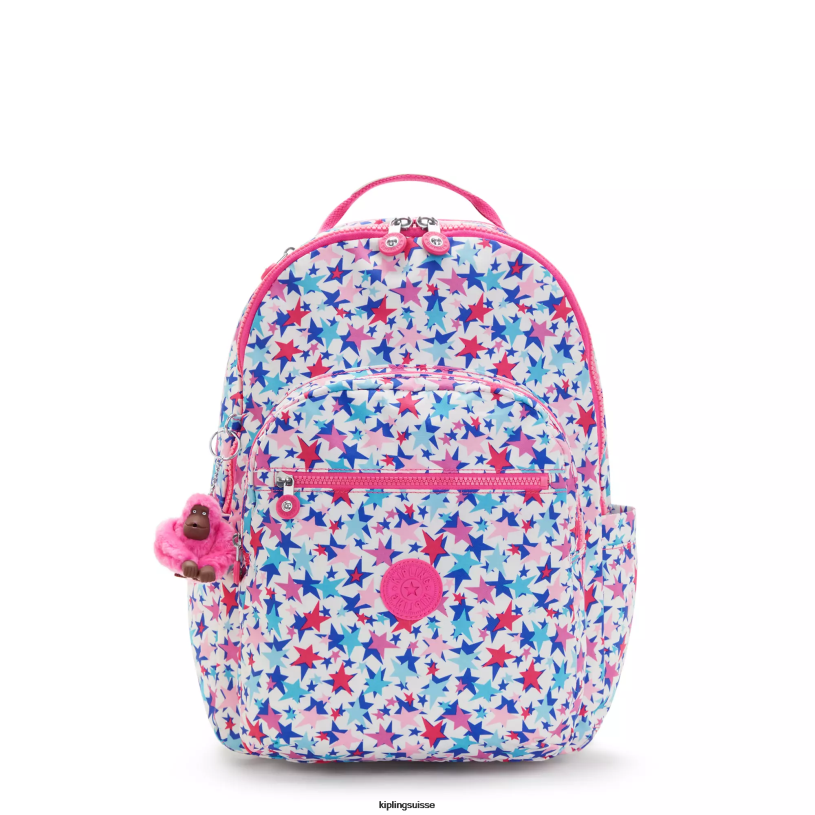 Kipling sacs à dos pour ordinateur portable étoiles de pavot femmes séoul ​​grand sac à dos pour ordinateur portable 15" imprimé FPRN462