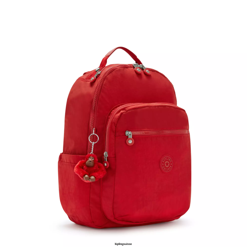 Kipling sacs à dos pour ordinateur portable ton sur ton cerise femmes grand sac à dos pour ordinateur portable 15" séoul FPRN474