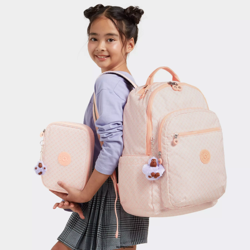 Kipling sacs à dos pour ordinateur portable tuile girly femmes séoul ​​grand sac à dos pour ordinateur portable 15" imprimé FPRN467