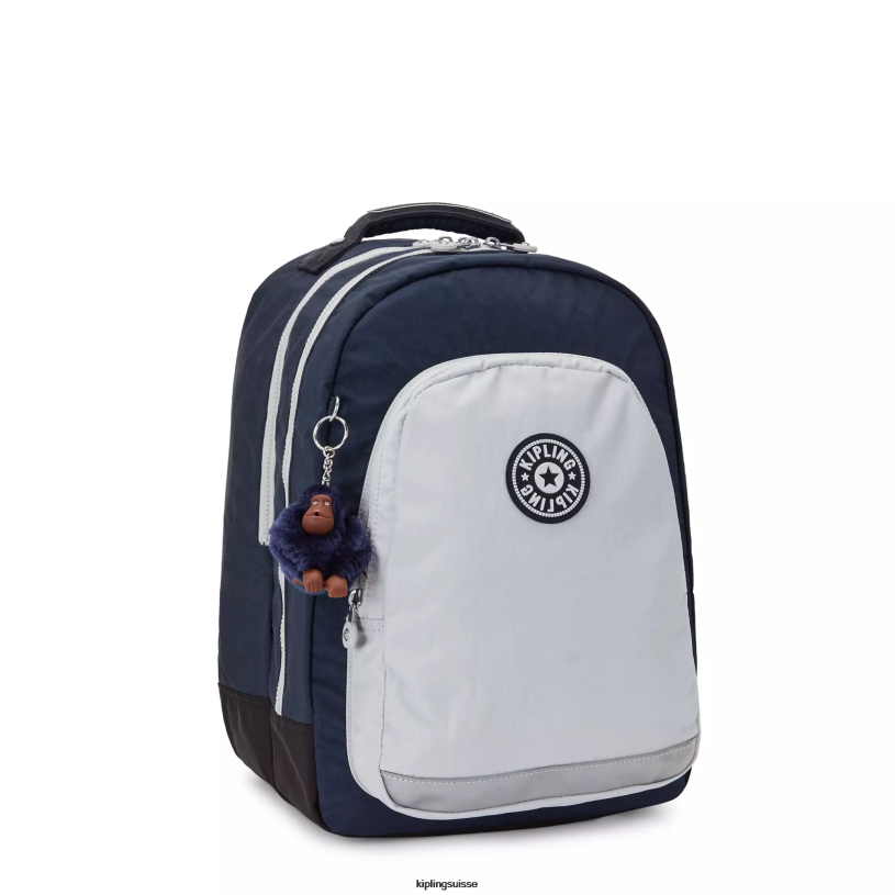 Kipling sacs à dos pour ordinateur portable vrai bleu gris femmes sac à dos pour ordinateur portable 17" salle de classe FPRN435