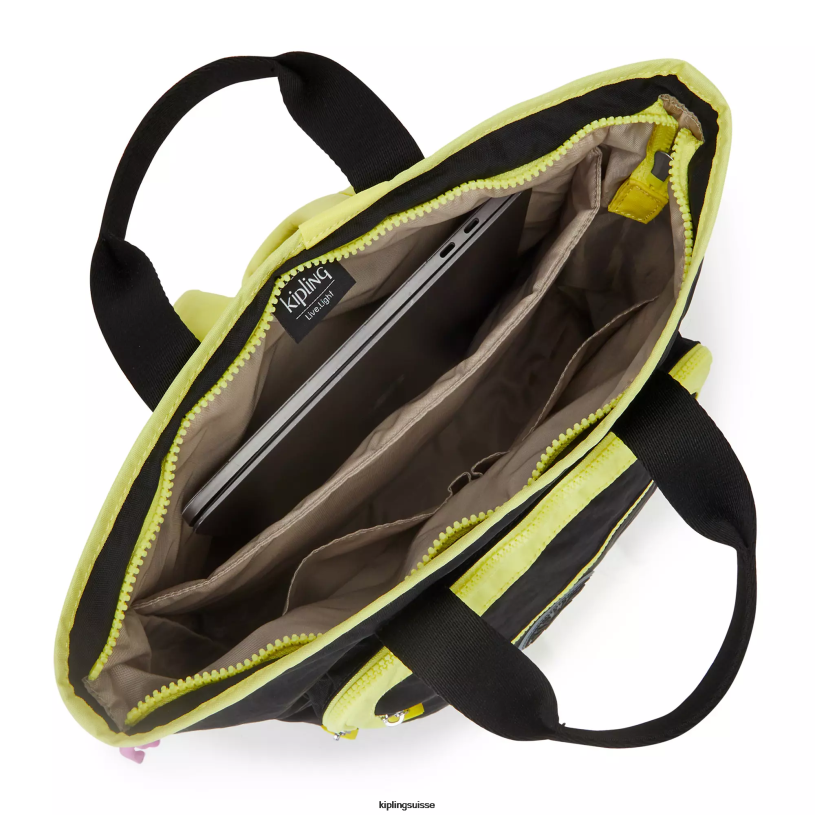 Kipling sacs à dos pour ordinateur portable vrai citron vert femmes sac à dos fourre-tout pour ordinateur portable sia 15" FPRN447