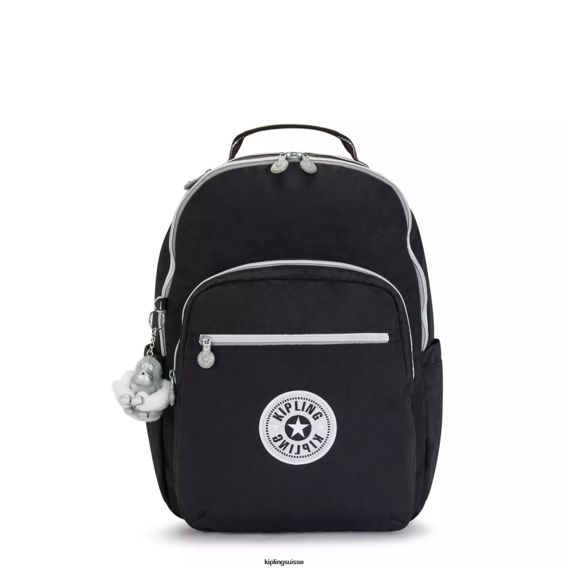 Kipling sacs à dos pour ordinateur portable vrai plaisir noir femmes grand sac à dos pour ordinateur portable 15" séoul FPRN442