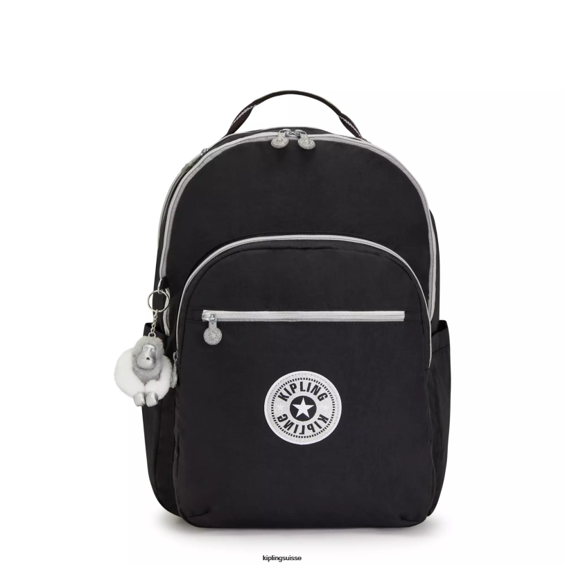 Kipling sacs à dos pour ordinateur portable vrai plaisir noir femmes séoul ​​très grand sac à dos pour ordinateur portable 17" FPRN438