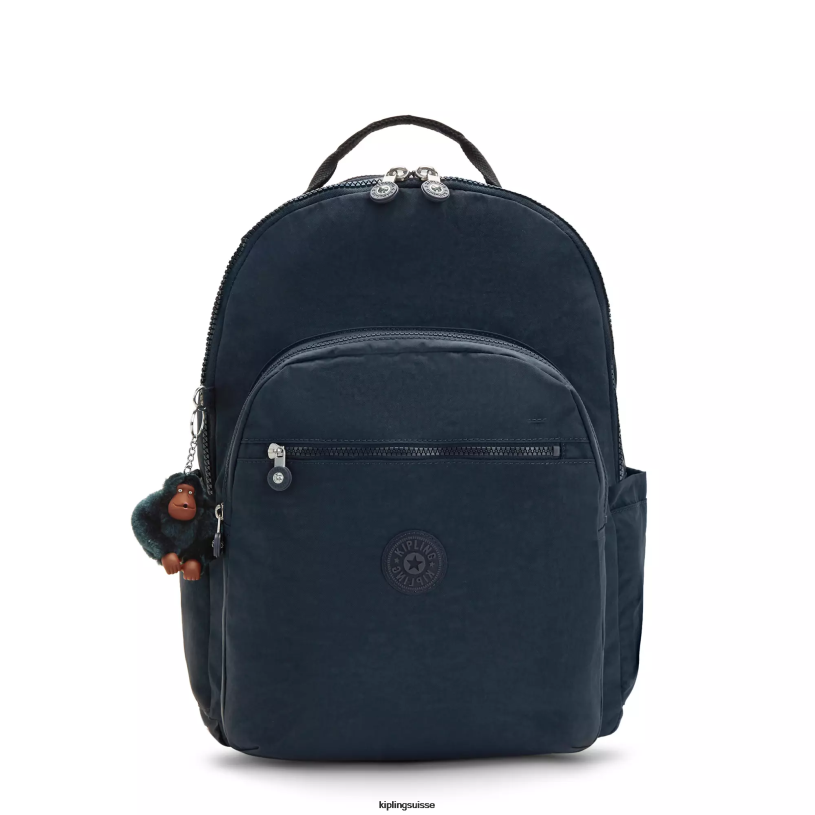 Kipling sacs à dos pour ordinateur portable vrai ton bleu femmes séoul ​​très grand sac à dos pour ordinateur portable 17" FPRN487