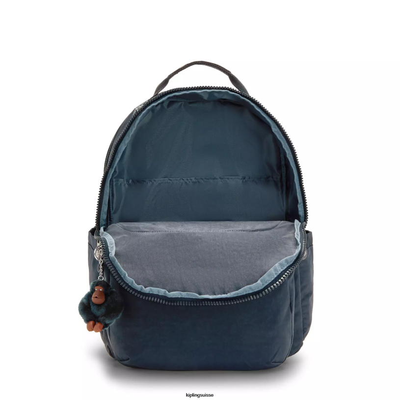 Kipling sacs à dos pour ordinateur portable vrai ton bleu femmes séoul ​​très grand sac à dos pour ordinateur portable 17" FPRN487