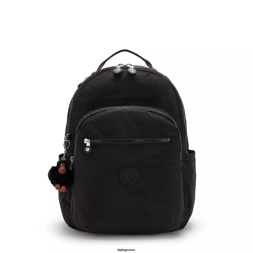 Kipling sacs à dos pour ordinateur portable vrai ton noir femmes grand sac à dos pour ordinateur portable 15" séoul FPRN476