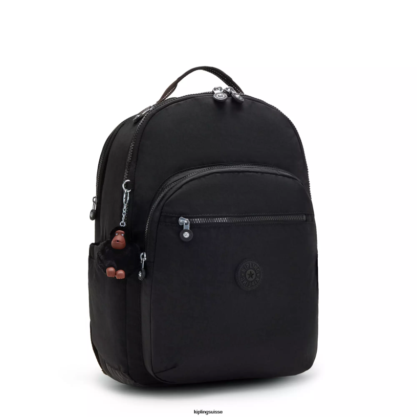 Kipling sacs à dos pour ordinateur portable vrai ton noir femmes séoul ​​très grand sac à dos pour ordinateur portable 17" FPRN488