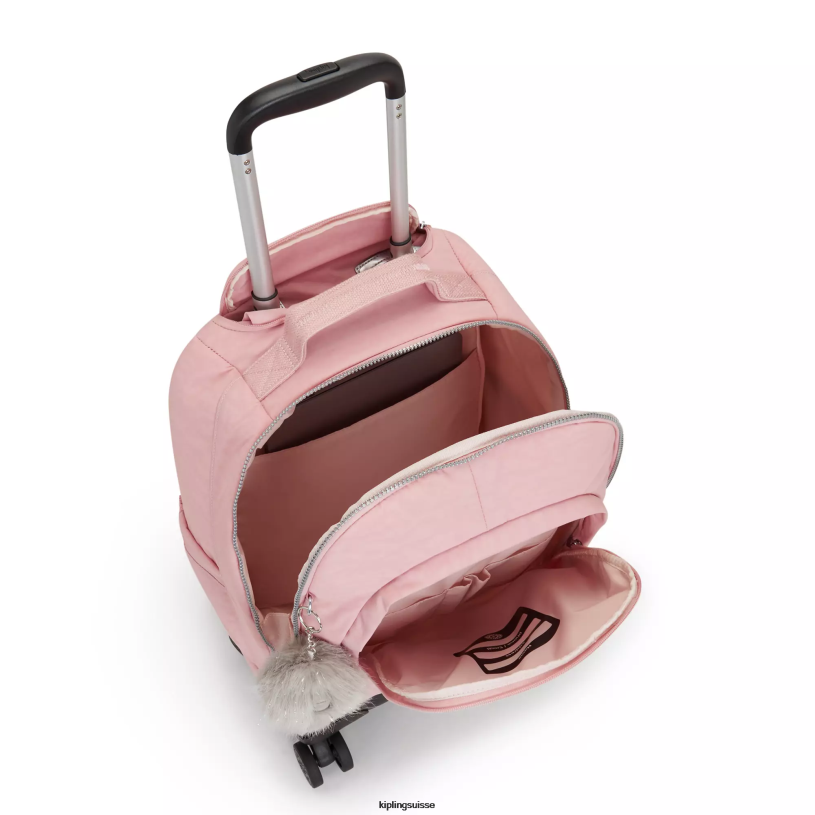 Kipling sacs à dos roulants rose nuptiale femmes sac à dos à roulettes new zea pour ordinateur portable 15" FPRN482