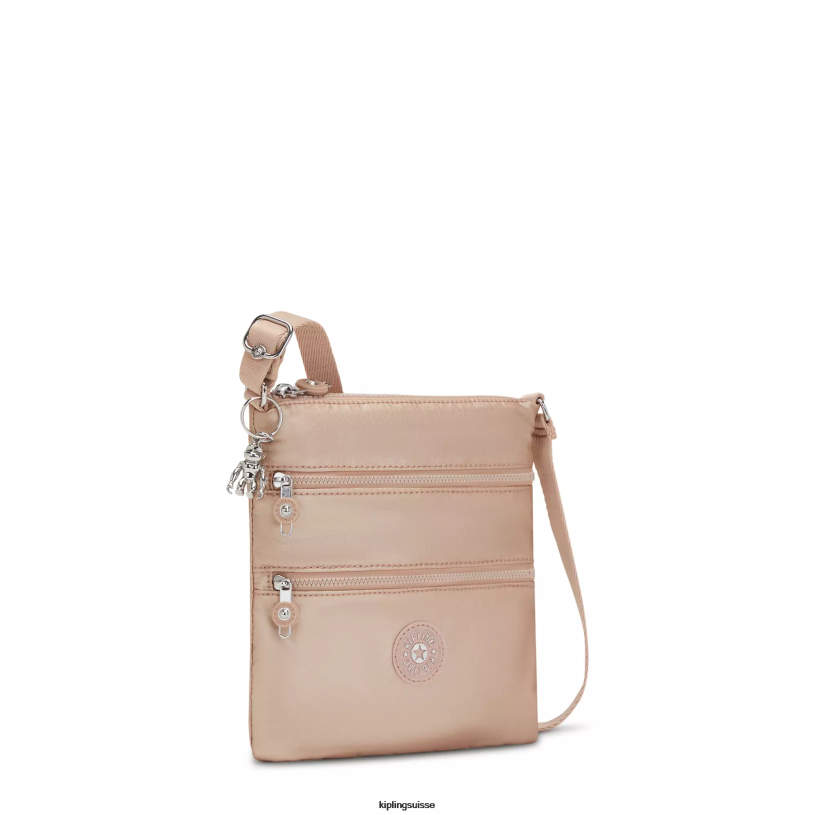 Kipling mini-sacs charme d'or métallique femmes mini sac à bandoulière métallisé keiko FPRN97