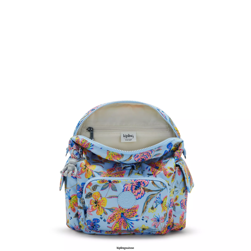 Kipling mini-sacs fleurs sauvages femmes city ​​pack mini sac à dos imprimé FPRN499