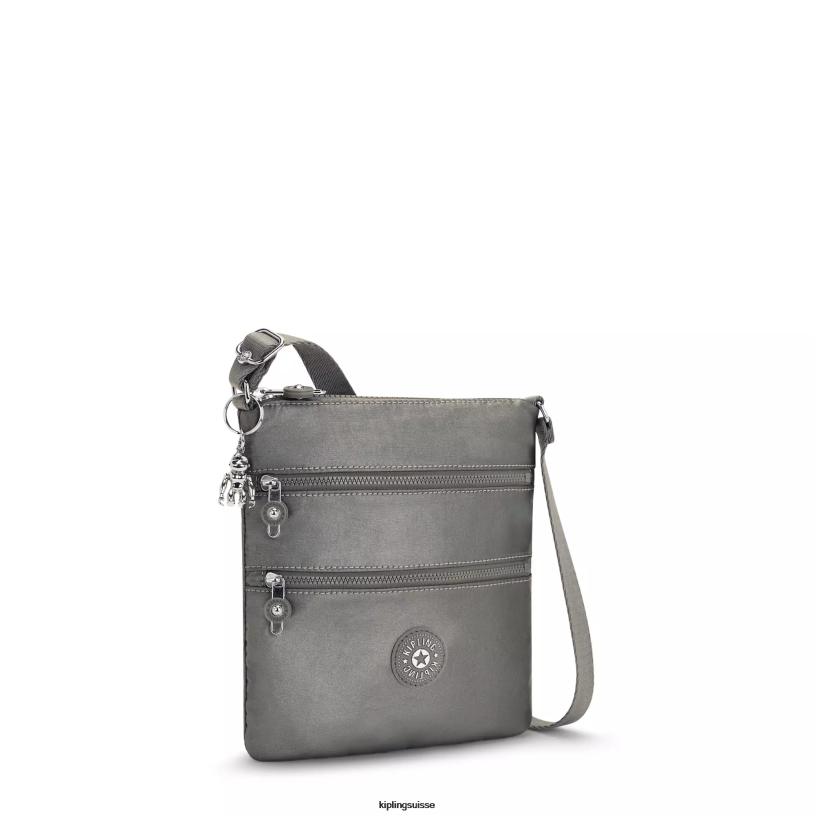 Kipling mini-sacs gris lune métallisé femmes mini sac à bandoulière métallisé keiko FPRN95