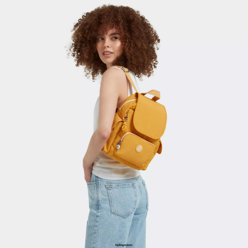 Kipling mini-sacs jaune rapide femmes city ​​pack mini sac à dos FPRN411