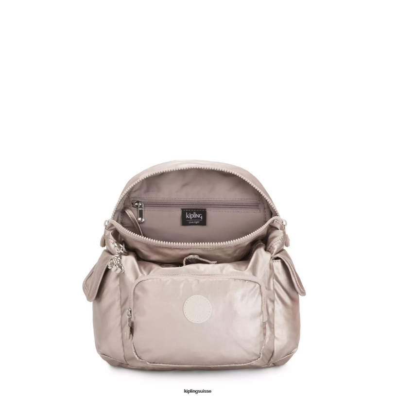 Kipling mini-sacs lueur métallique femmes city ​​pack mini sac à dos métallisé FPRN389