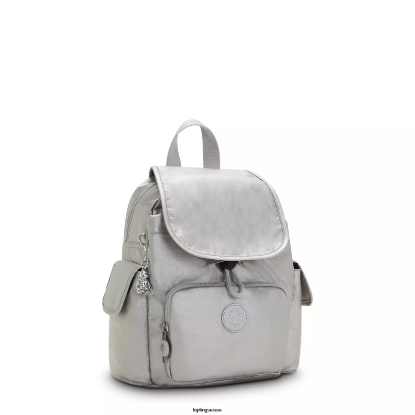 Kipling mini-sacs métallique brillant femmes city ​​pack mini sac à dos métallisé FPRN388