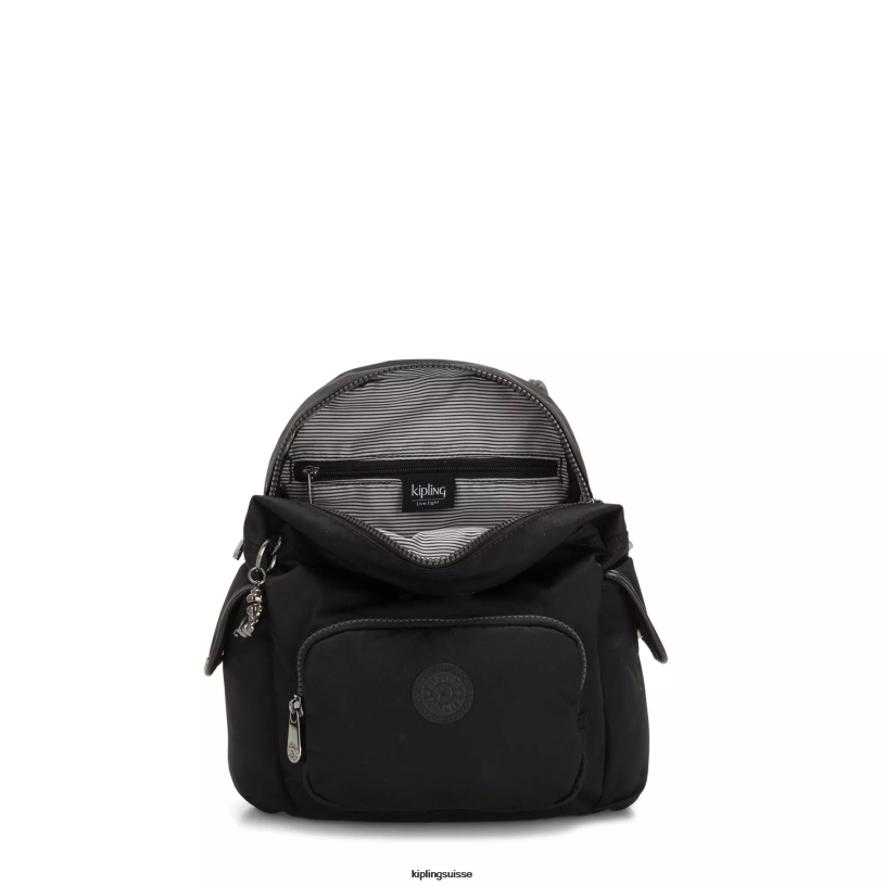 Kipling mini-sacs noir riche femmes city ​​pack mini sac à dos FPRN395