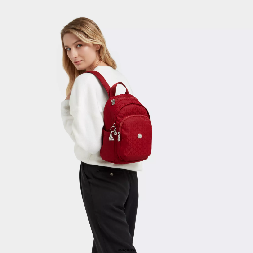 Kipling mini-sacs signature rouge femmes mini sac à dos delia FPRN387