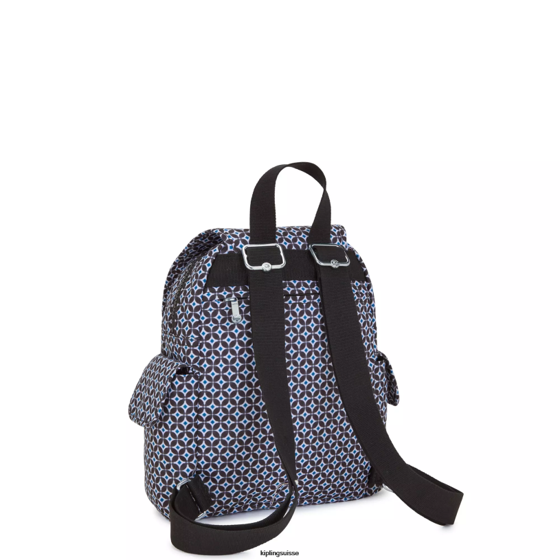 Kipling mini-sacs tuile noirâtre femmes city ​​pack mini sac à dos imprimé FPRN498