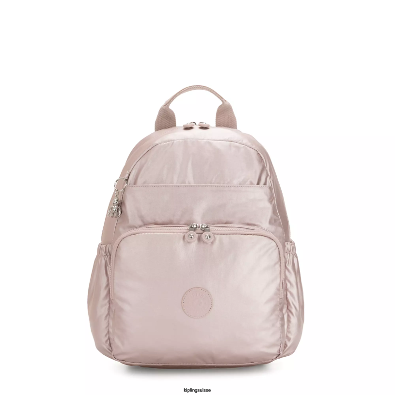 Kipling sac de couches bébé rose métallique femmes sac à dos à langer maisie FPRN279