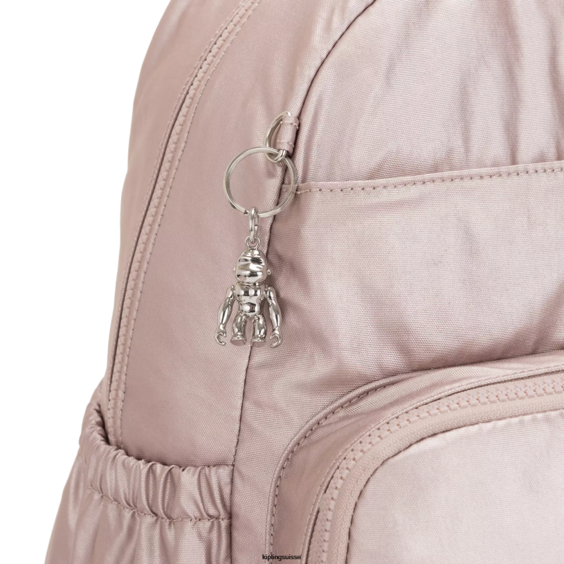 Kipling sac de couches bébé rose métallique femmes sac à dos à langer maisie FPRN279